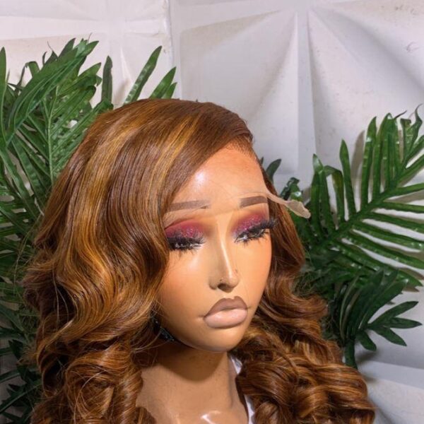 18" Brown Wavy Raw Hair